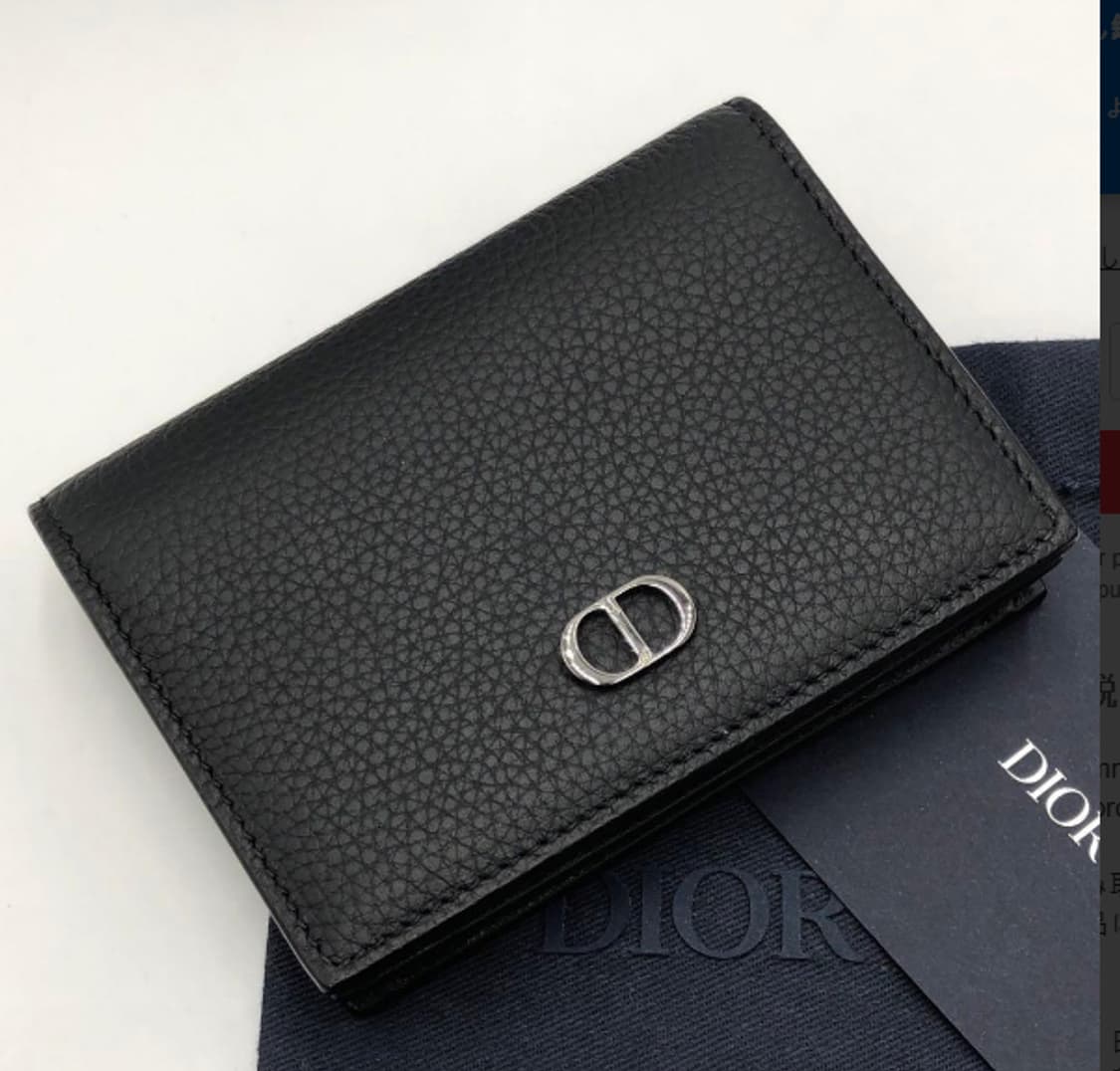[정품] 디올 CD 아이콘 레더 카드지갑 블랙 풀구성품 상품이미지1