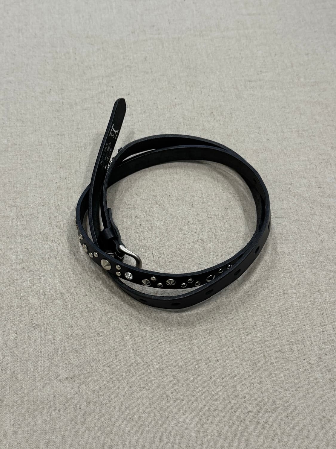 요지야마모토 주얼 스터드 레더 벨트 상품이미지4