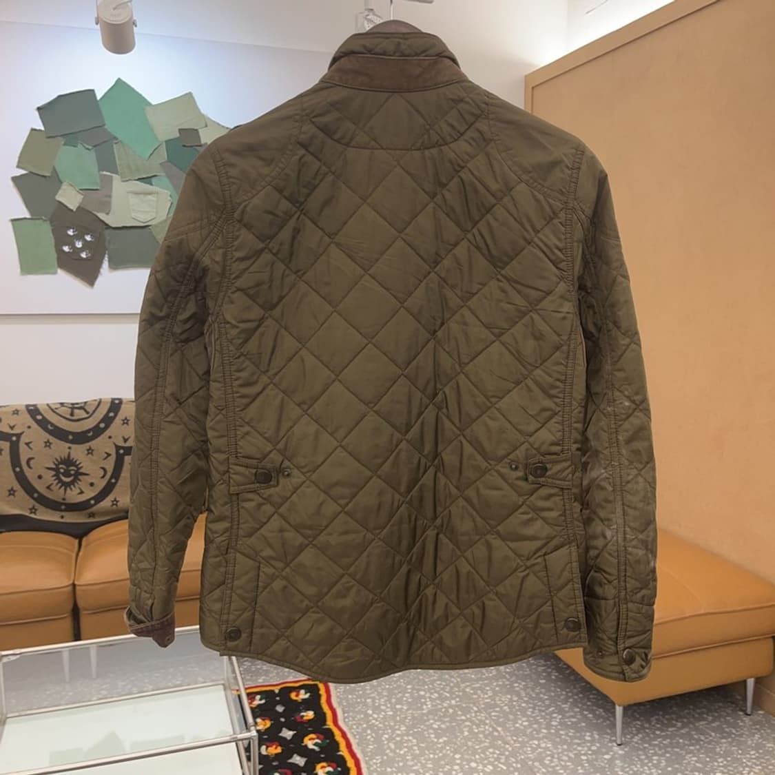 폴로 랄프로렌 빈티지 슬림핏 올리브카키 퀄팅 자켓 S C07730 상품이미지4