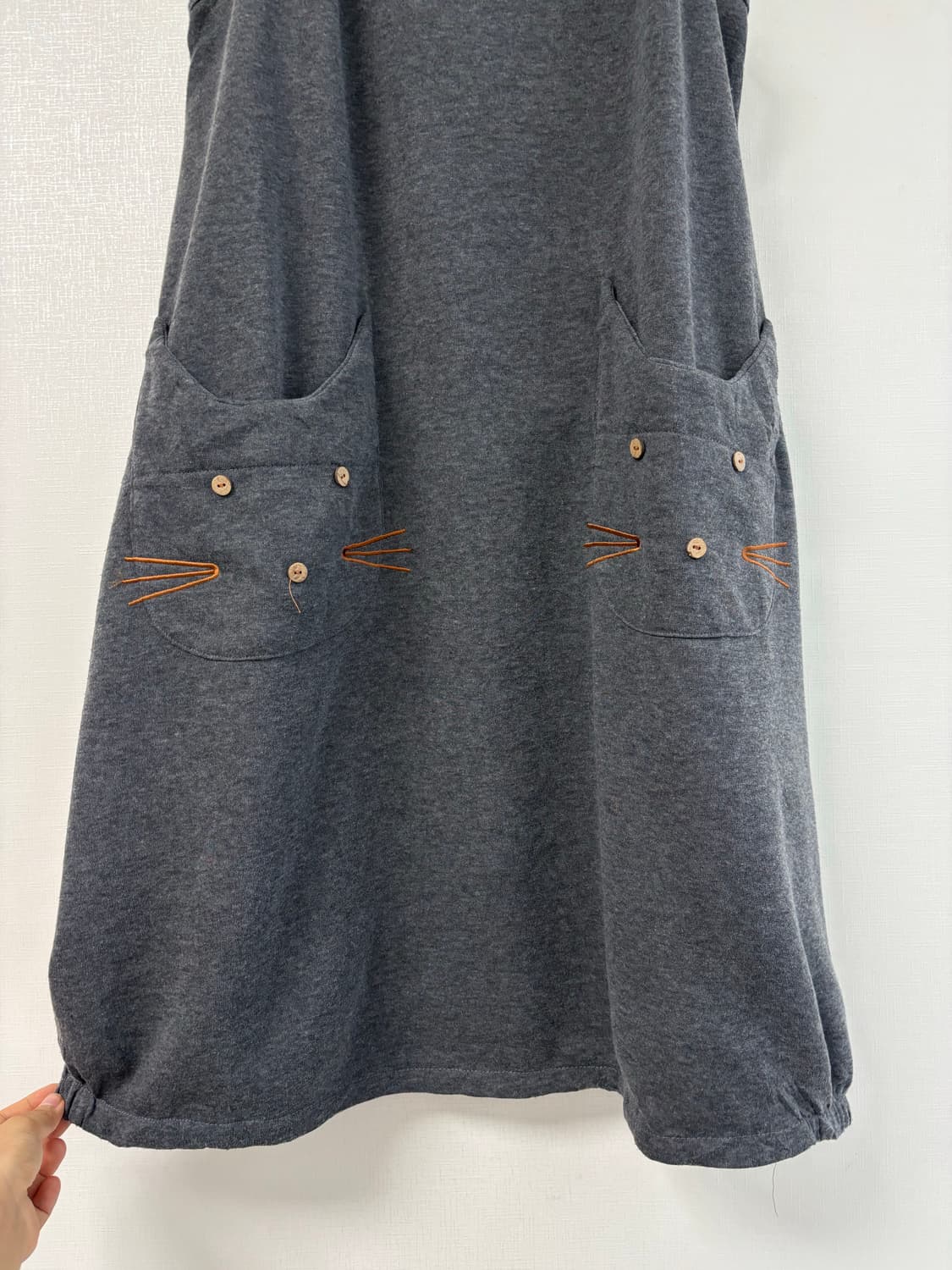 Deux Amour 캣츠 투포켓 벌룬 원피스 상품이미지3