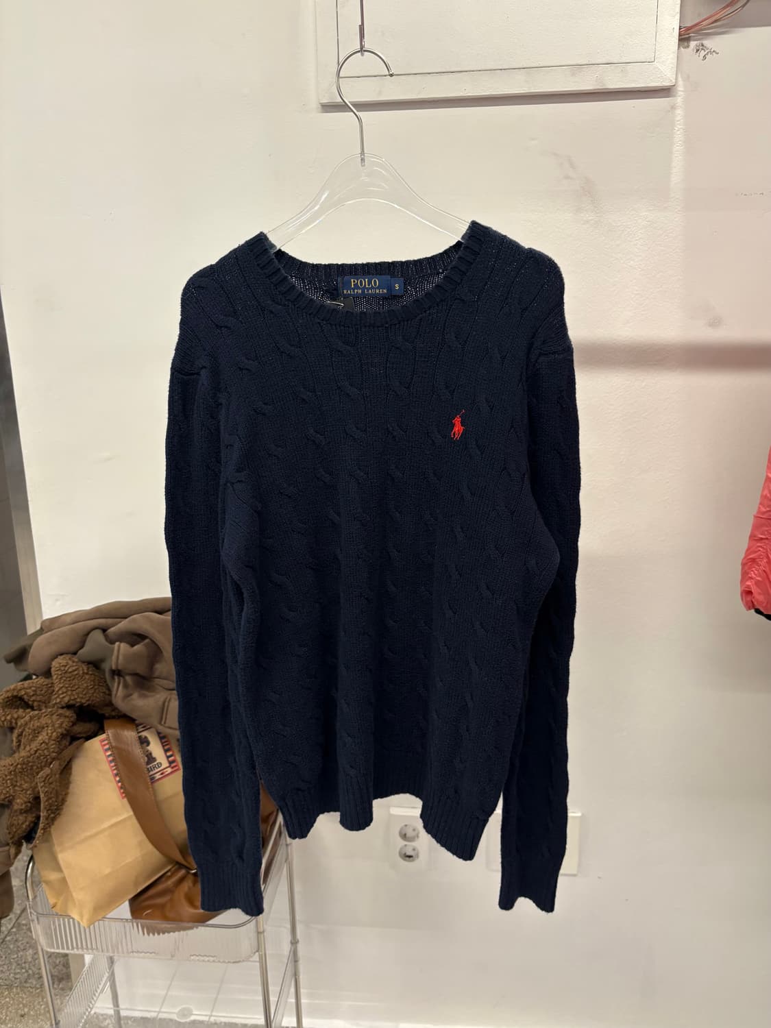Polo red logo knit navy 상품이미지1