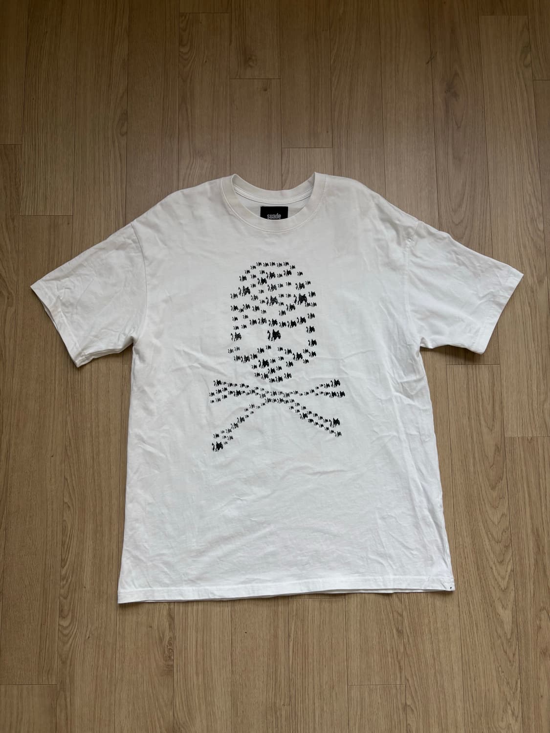 스웨이드 해골 반팔티 상품이미지1