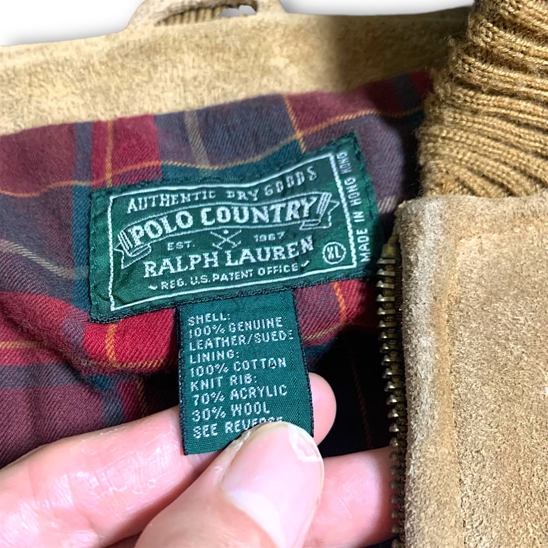 [2XL] 90s Polo country suede jacket  상품이미지4