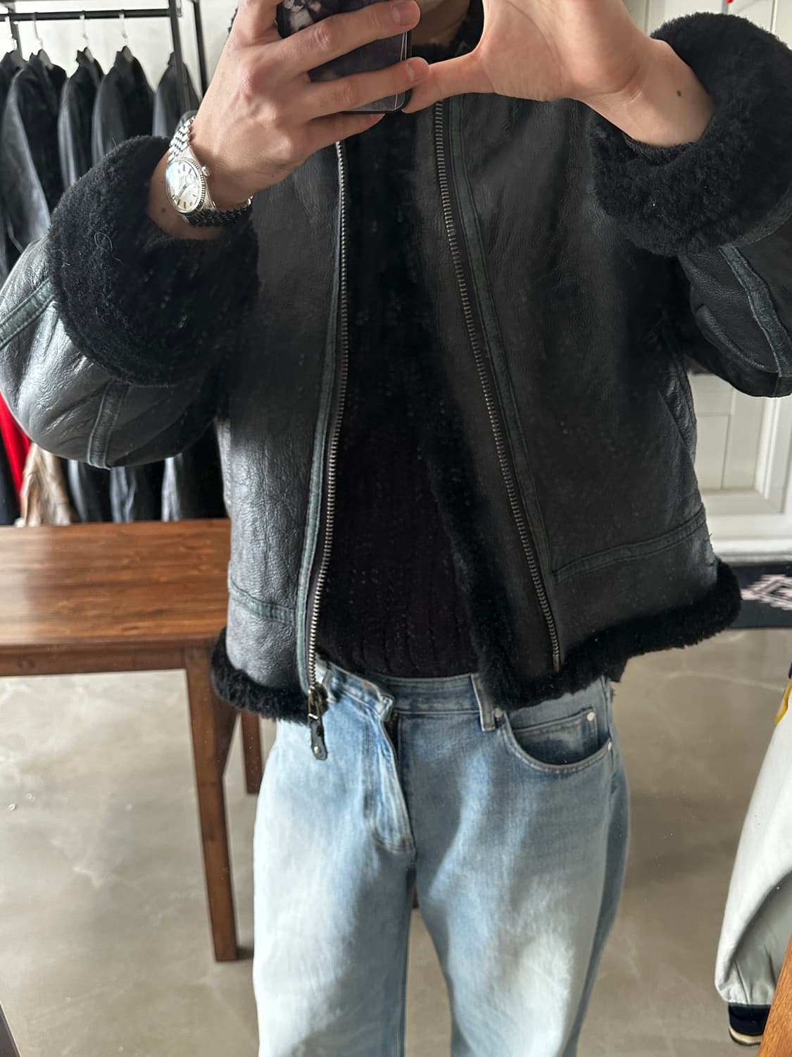 Type B-3 us army 폭격기 플라이트 무스탕 자켓 상품이미지3