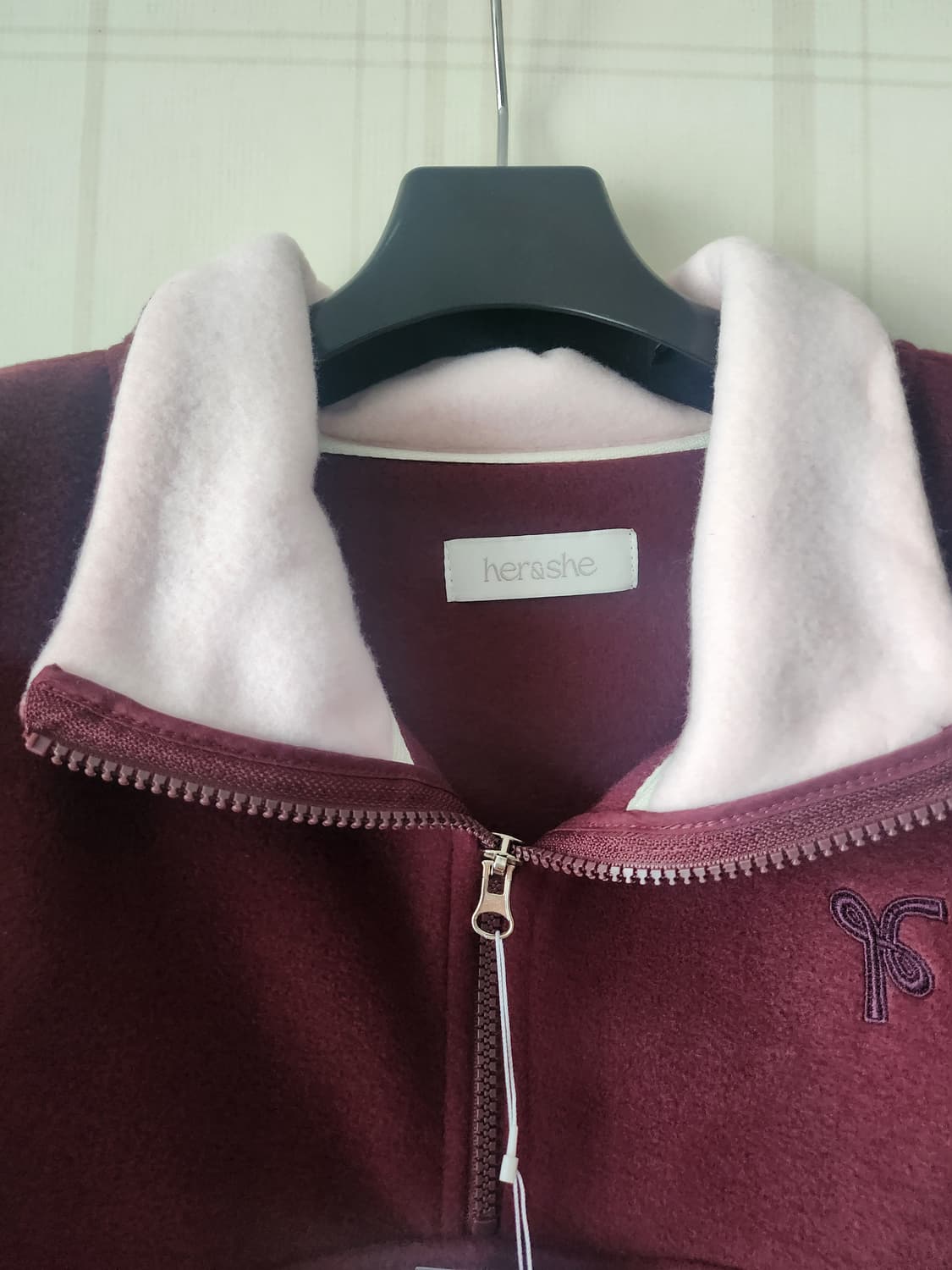 허앤쉬 버건디 플리스  상품이미지6