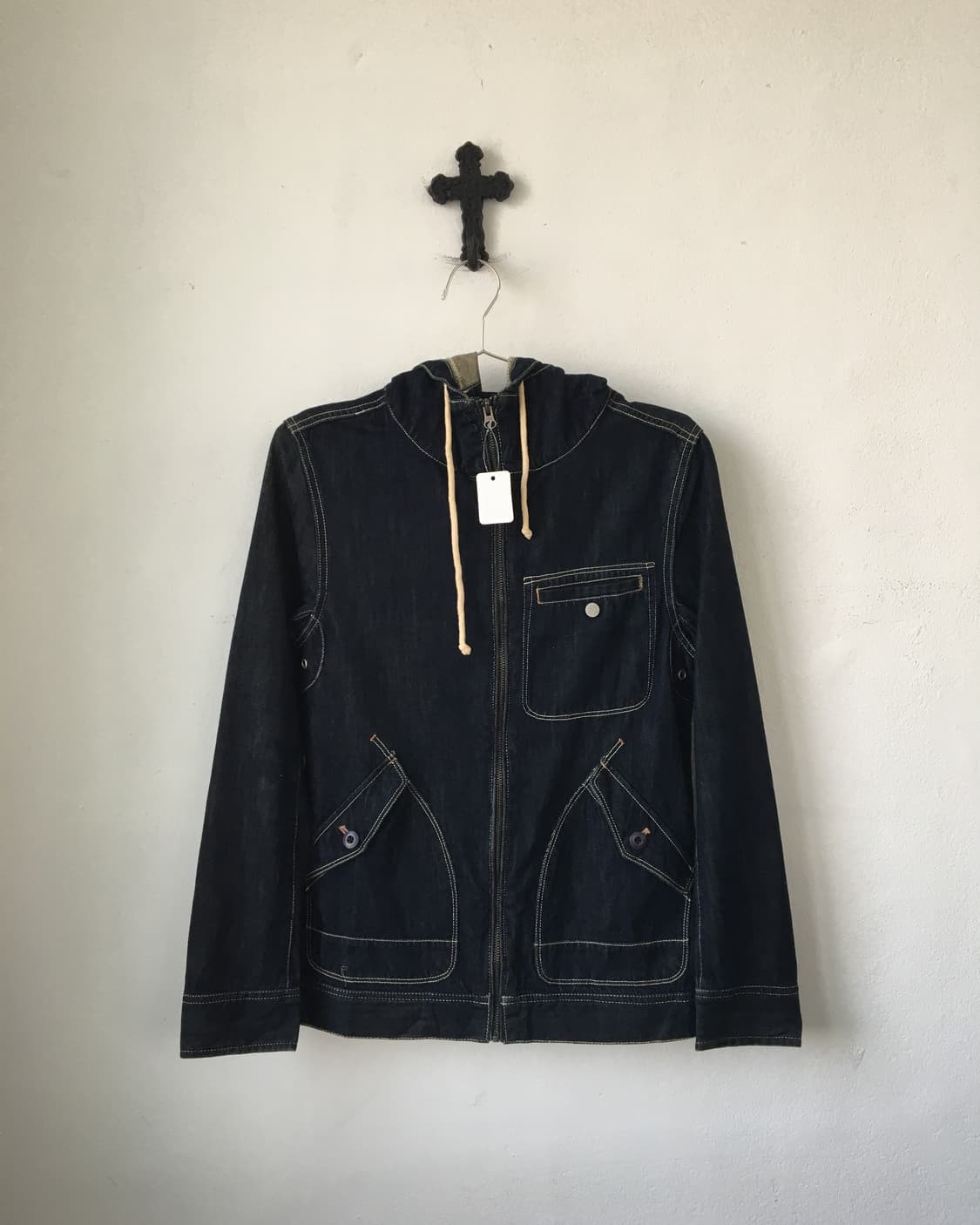 Stitch point hood denim jacket 상품이미지2