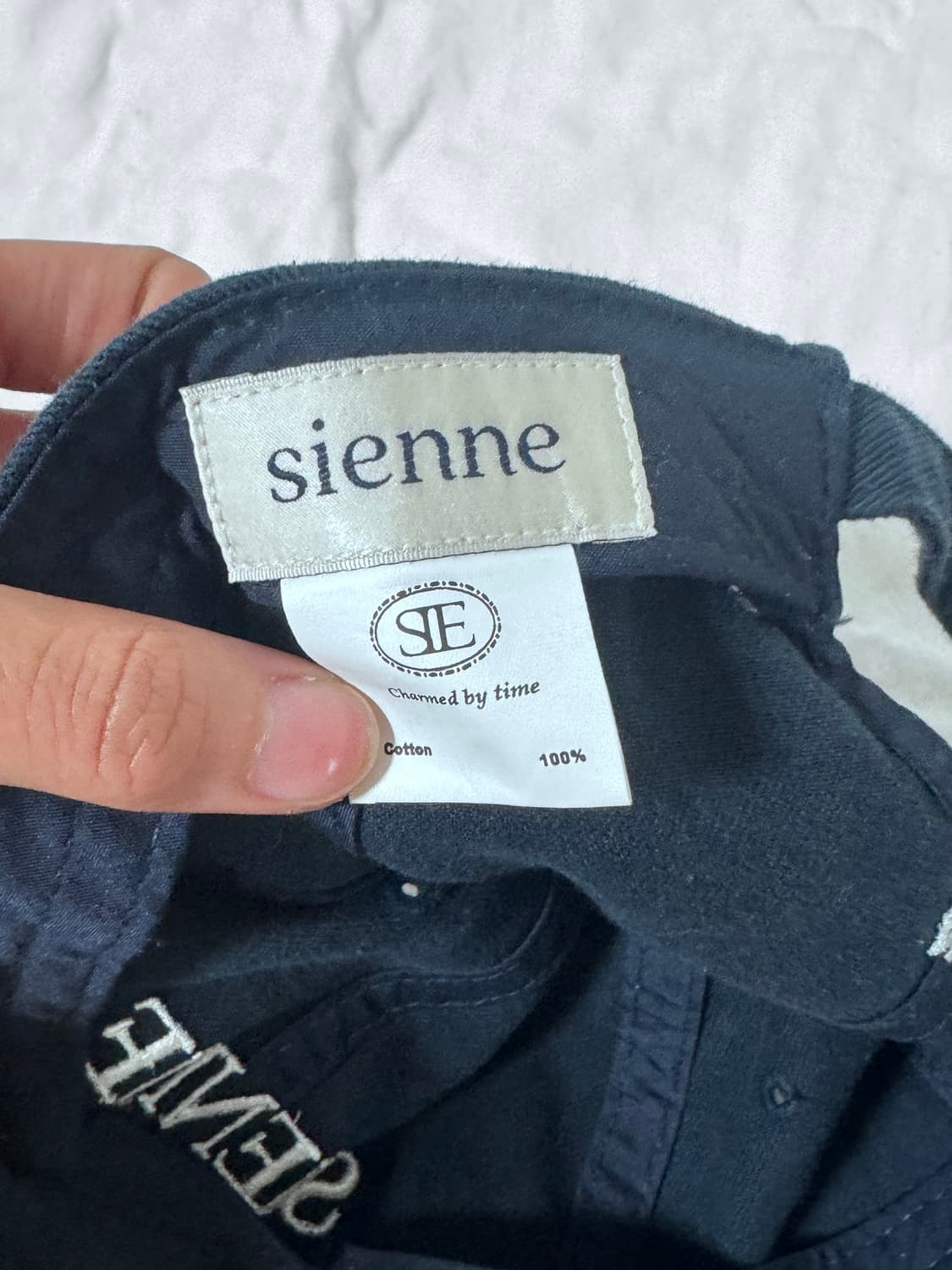 시엔느 볼캡 모자 네이비 상품이미지3