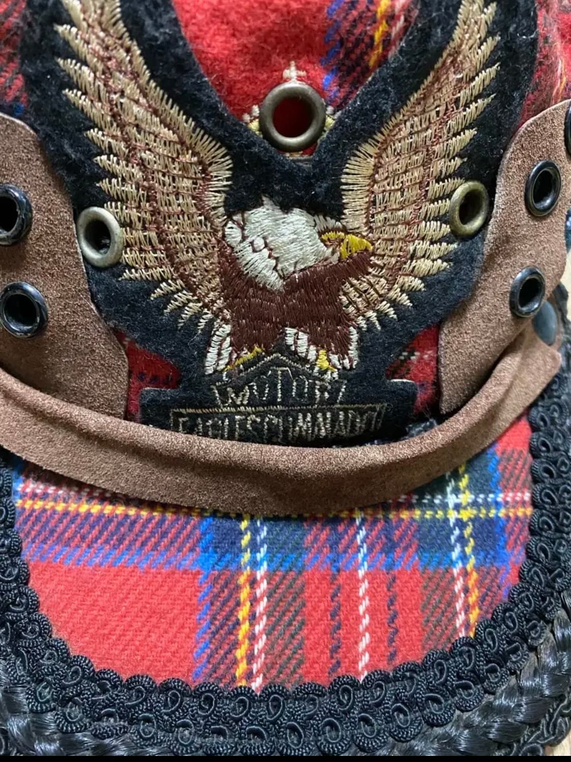 플란넬 체크 모자 상품이미지6