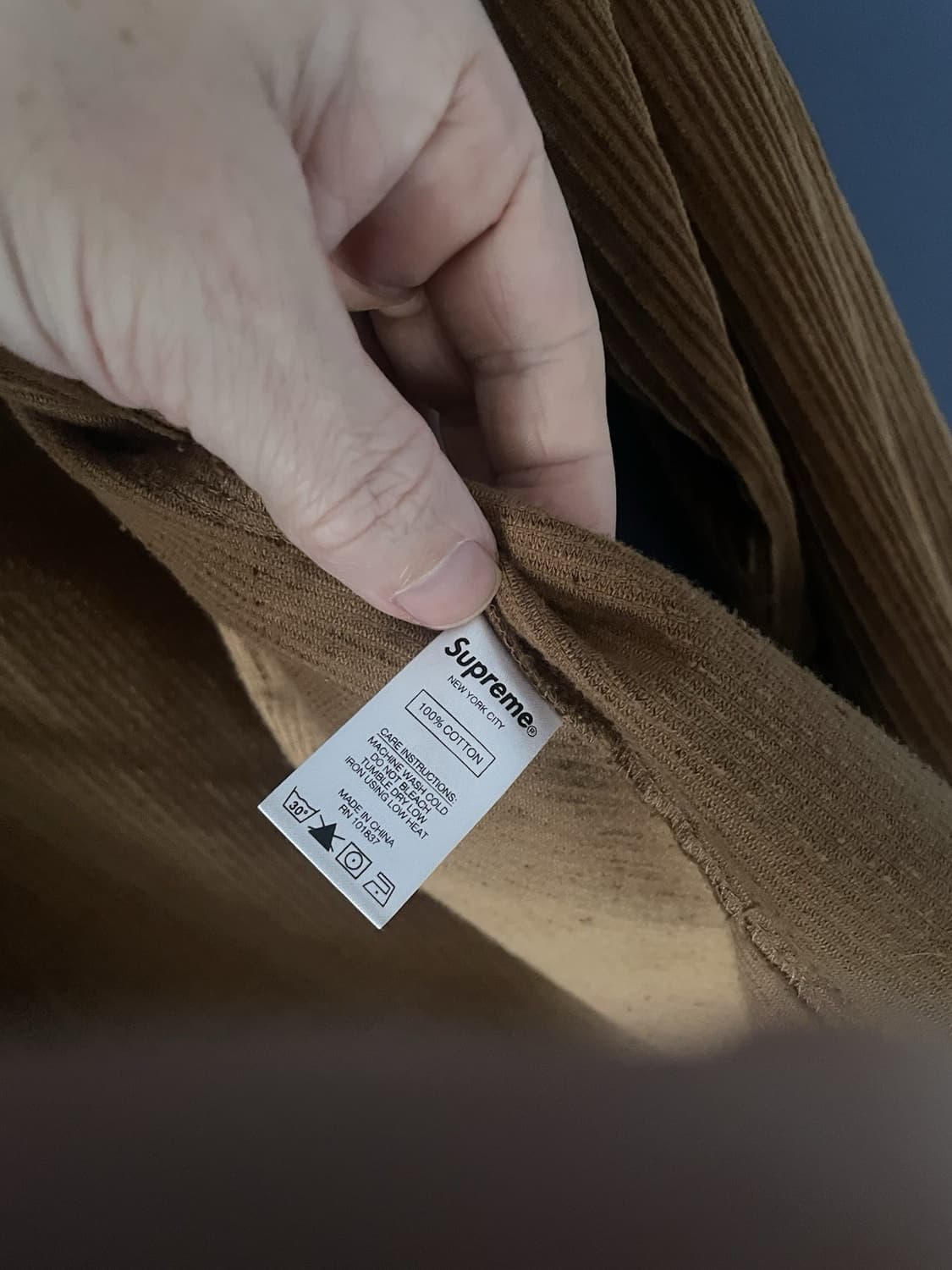 슈프림 코듀로이 집업 셔츠 상품이미지4