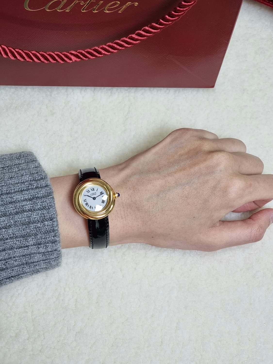 까르띠에 머스트 트리니티 블랙로만 디버클 여성시계 99년 상품이미지7