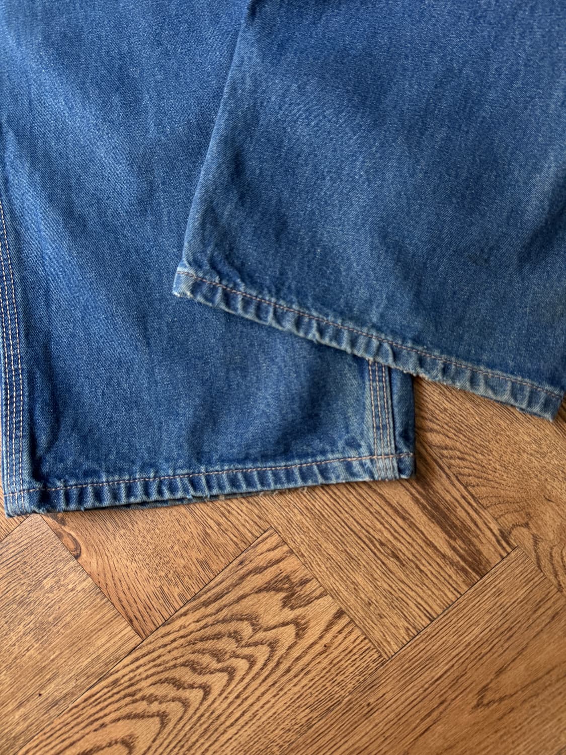 [34]칼하트FR USA 미디엄블루 싱글니 카펜터 워크 데님 팬츠 상품이미지5