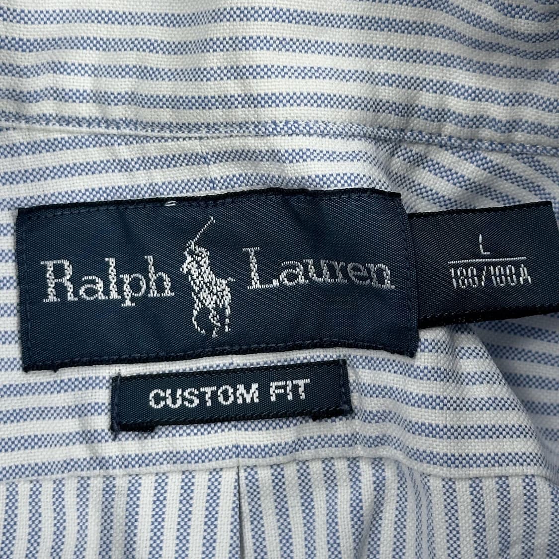 폴로 랄프로렌 커스텀핏 스트라이프 옥스포드 셔츠 L 상품이미지5