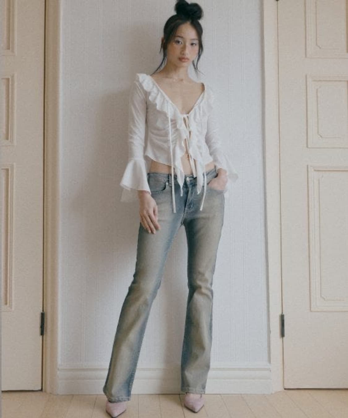 익스파이어드걸 로우라이즈 데님 팬츠 상품이미지1