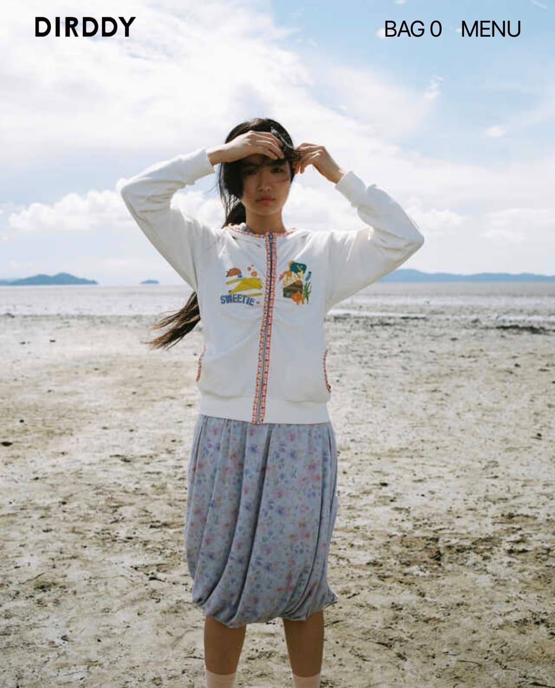 Dirddy BABY SISTER'S HOODIE (WHITE) 상품이미지2