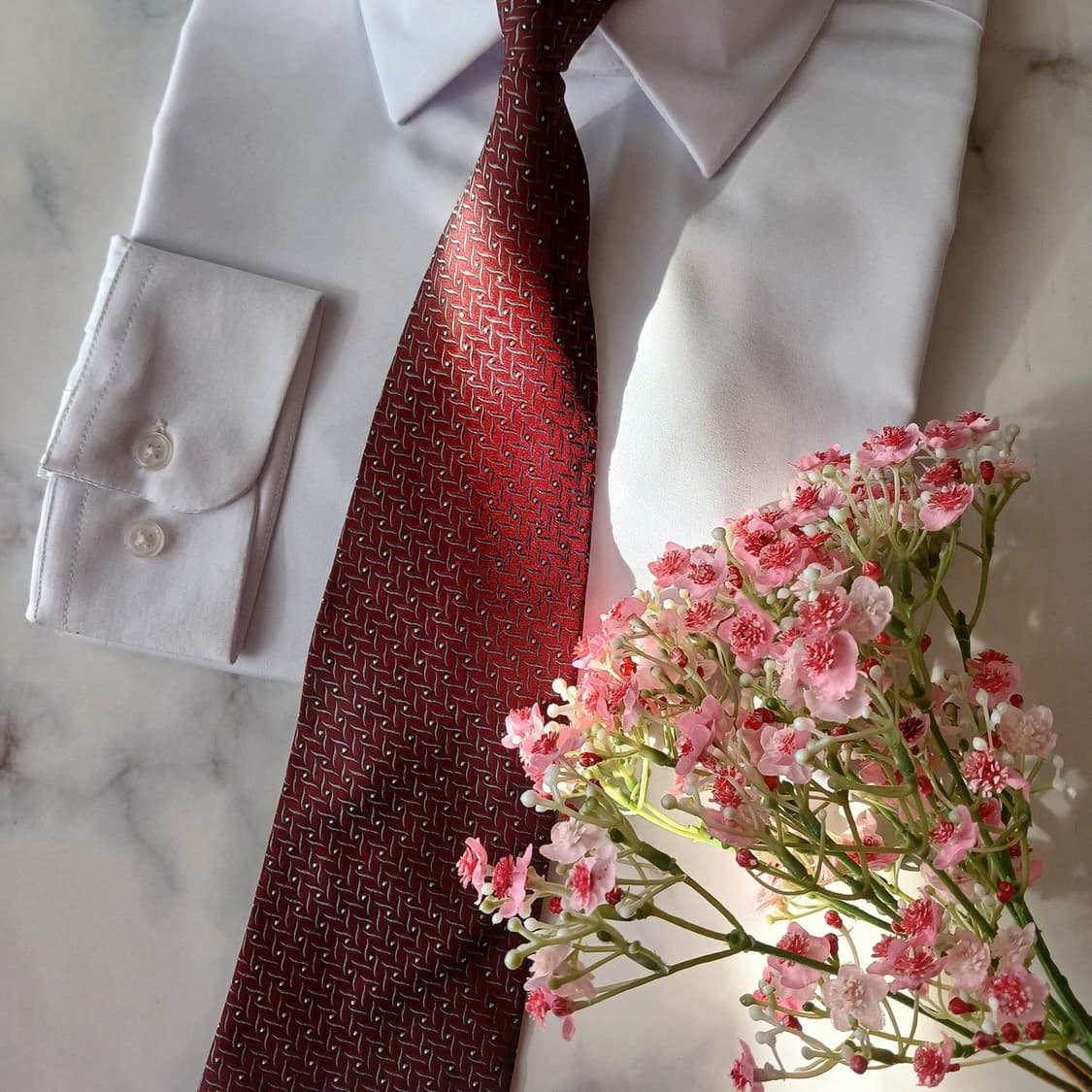 빨질레리 실크 버건디 패턴 넥타이 10cm A+등급 A19335
 상품이미지7