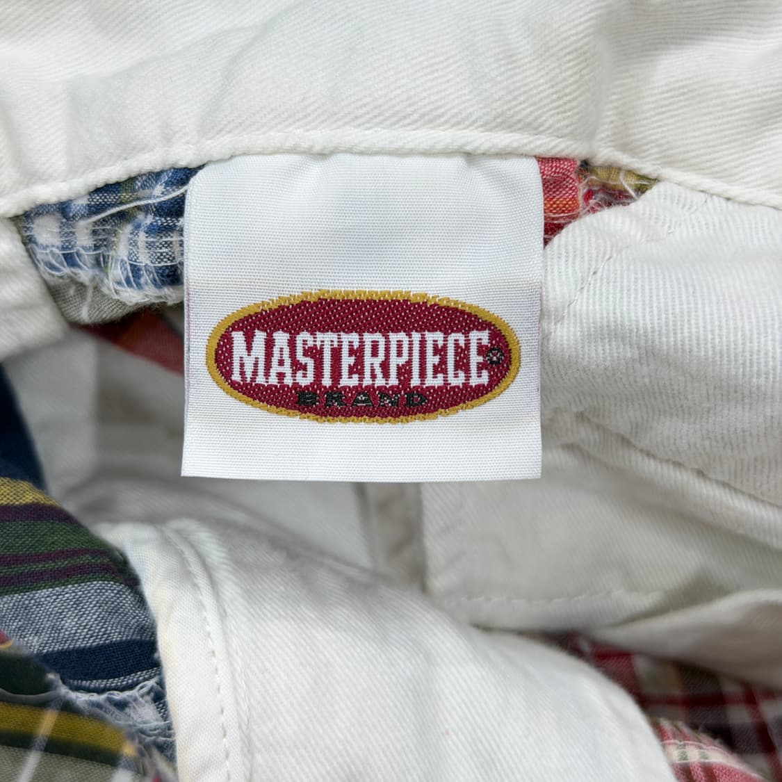 마스터피스 빈티지 패치워크 체크 Y2K 쇼츠 반바지 36 상품이미지4