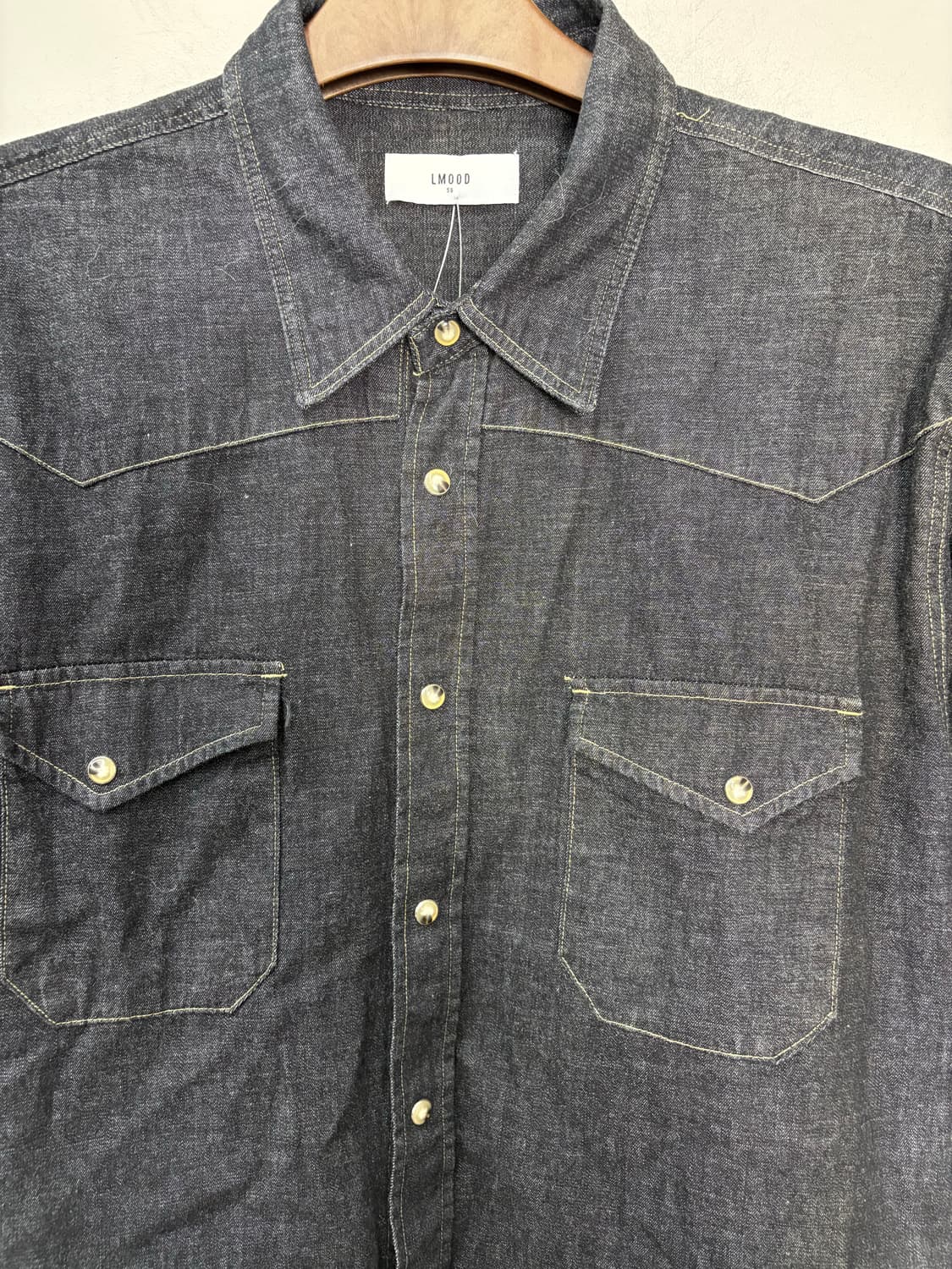 엘무드 인디고 웨스턴 데님 셔츠 A3501 상품이미지3