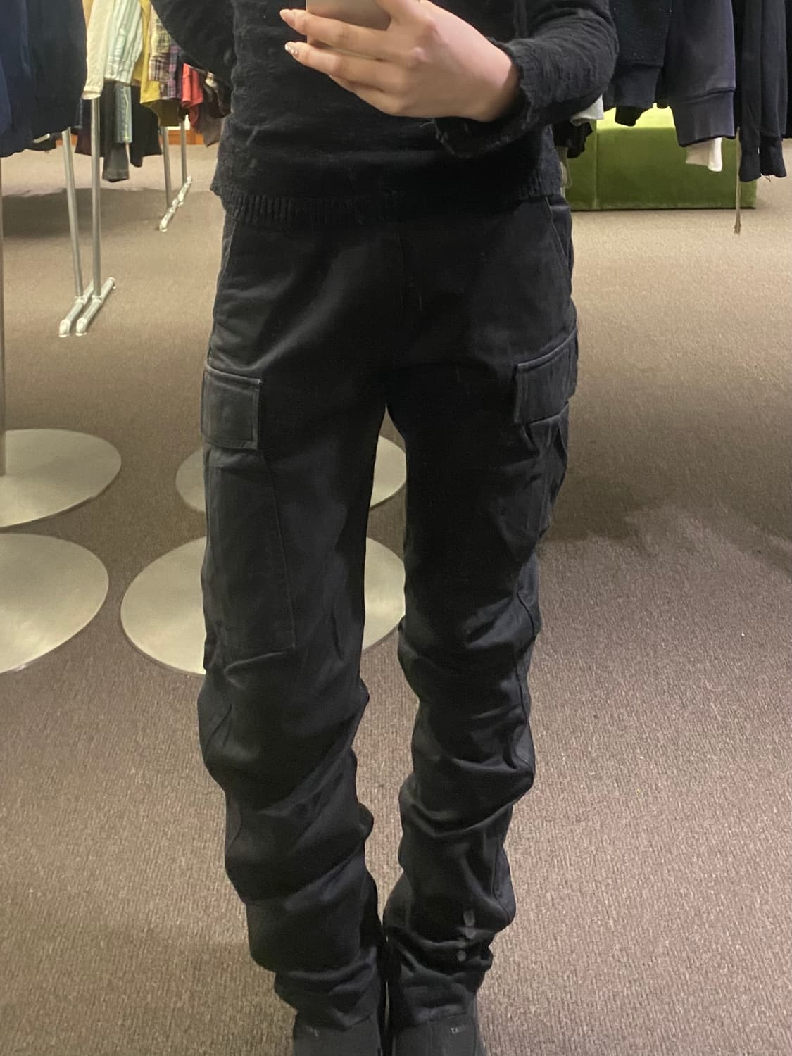 S)AVIREX 빈티지 블랙 카고팬츠 상품이미지4