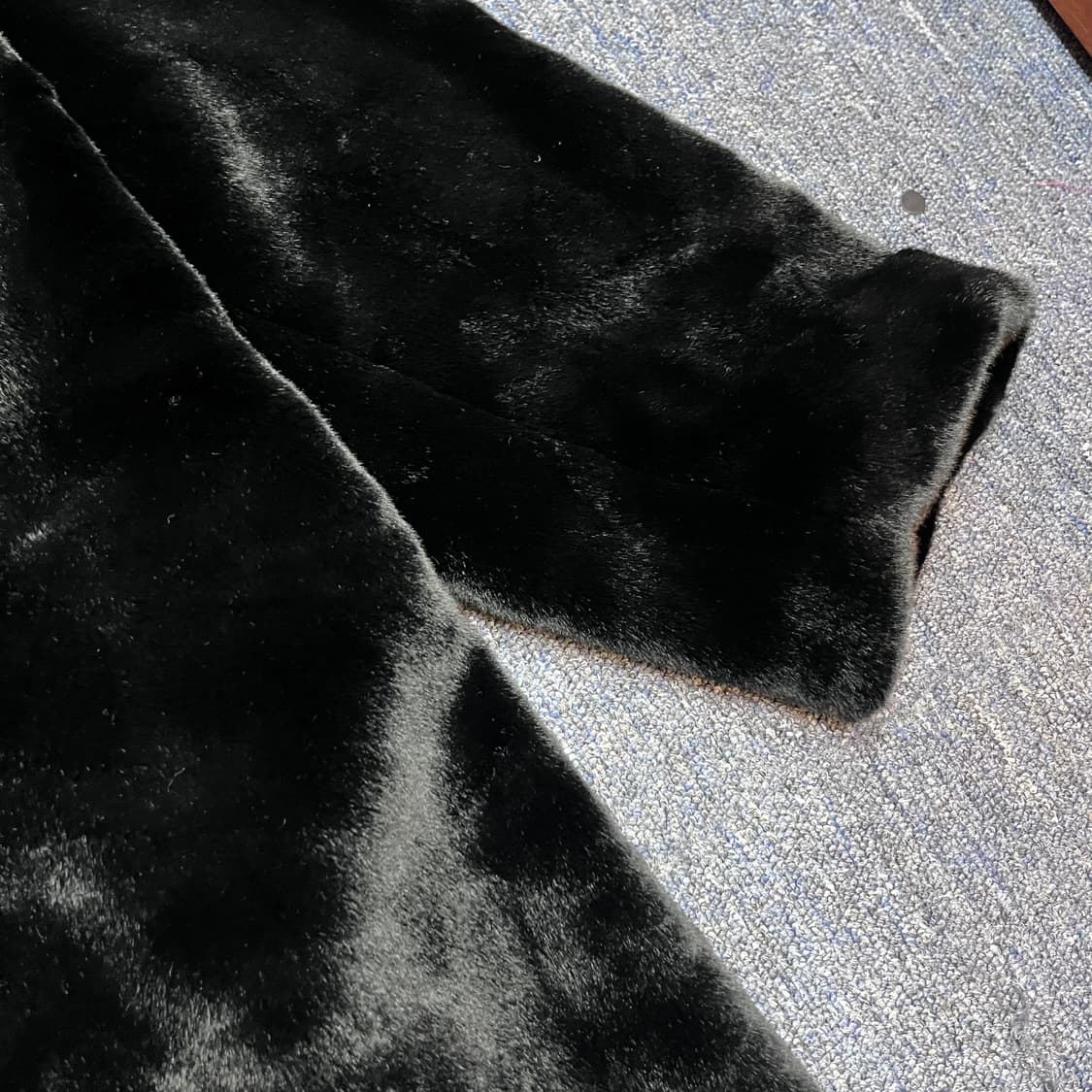 블랙 퍼 롱 코트 상품이미지4