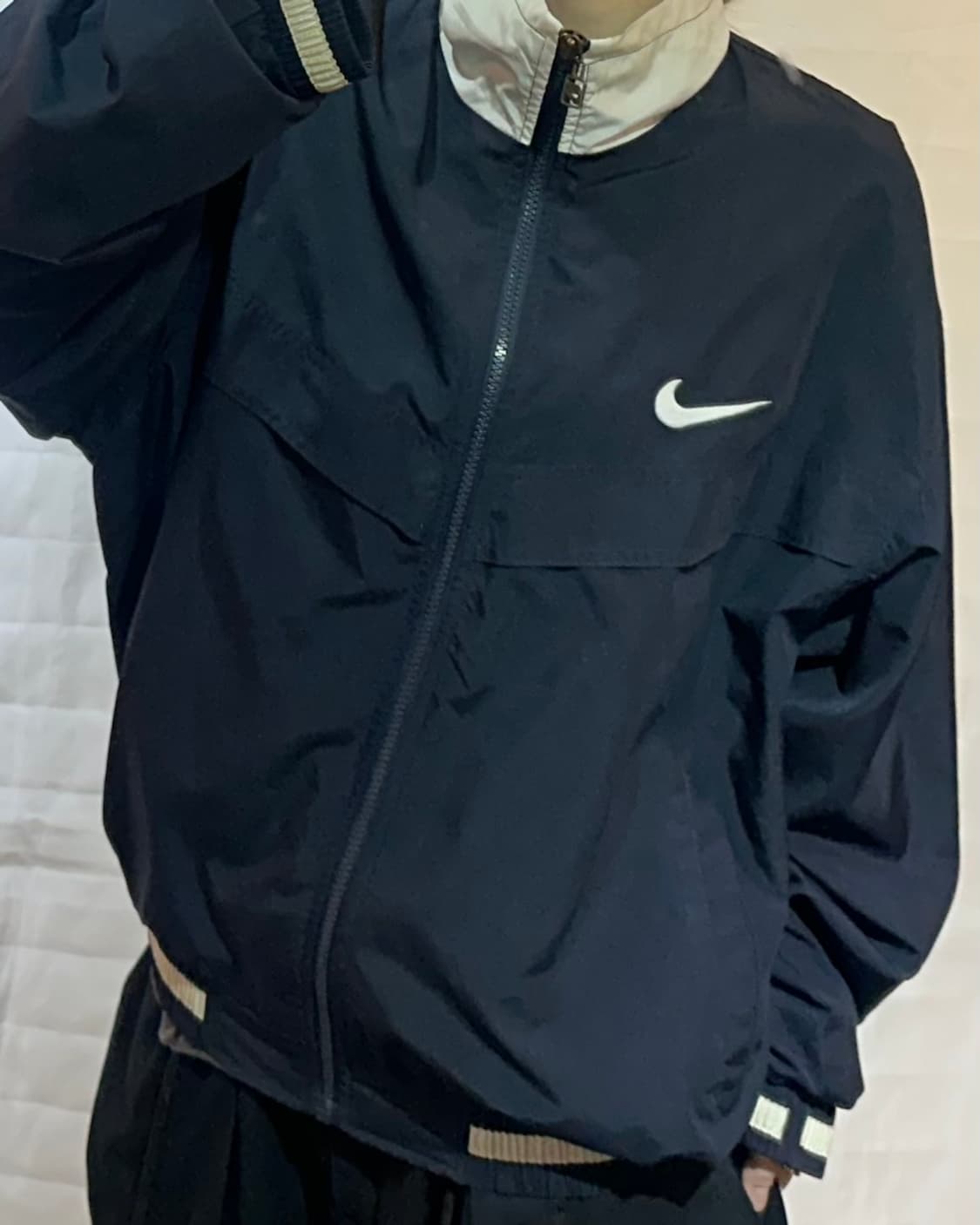 나이키 90s 올드스쿨 스우시 네이비 바람막이 상품이미지1