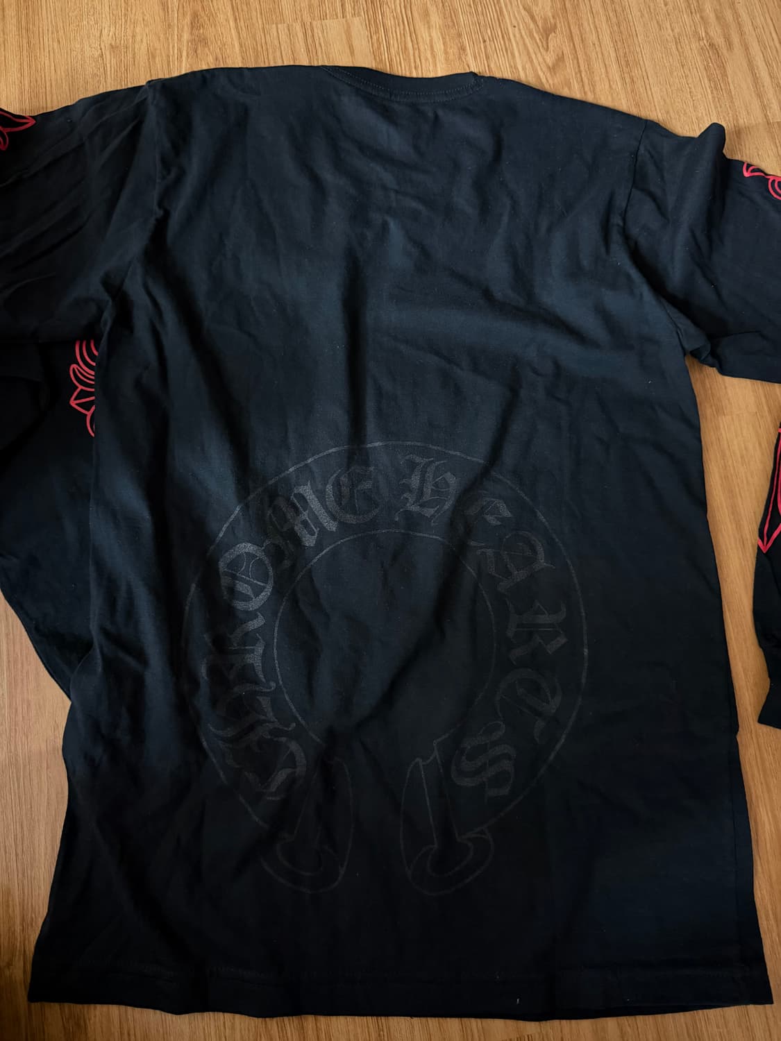 크롬하츠 스크롤로고 블랙 긴팔티셔츠 새상품 M 상품이미지2