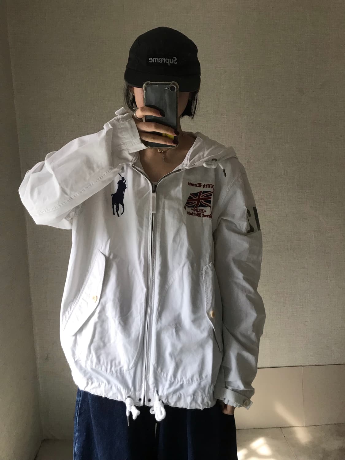폴로 브리튼 빅포니 화이트 후드 자켓 상품이미지1