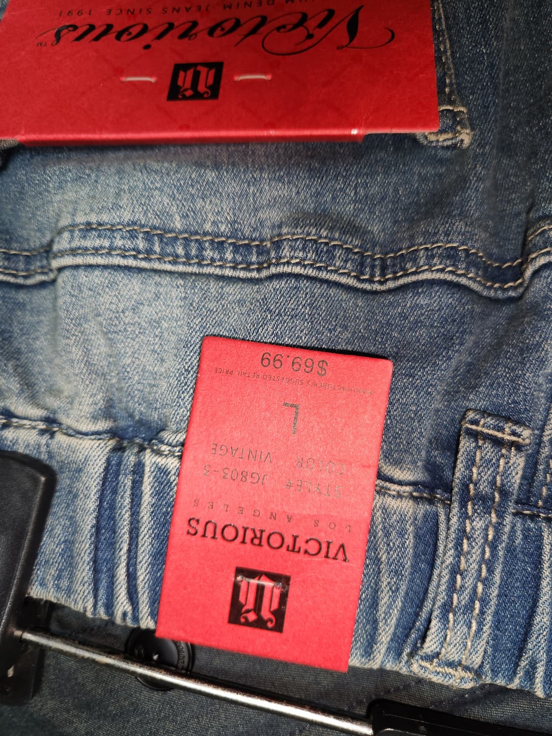 새것)빅토리어스 남성 조거 데님 팬츠 L(34) 상품이미지4