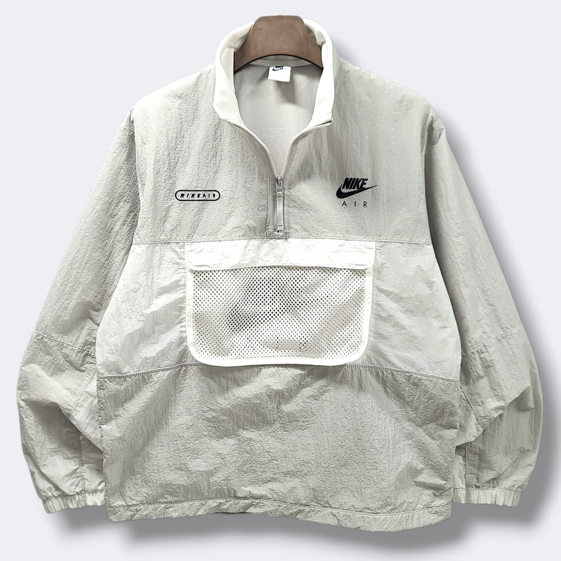[2XL] 나이키에어 그레이 메쉬포켓 반집업 윈드브레이커 아노락 상품이미지1