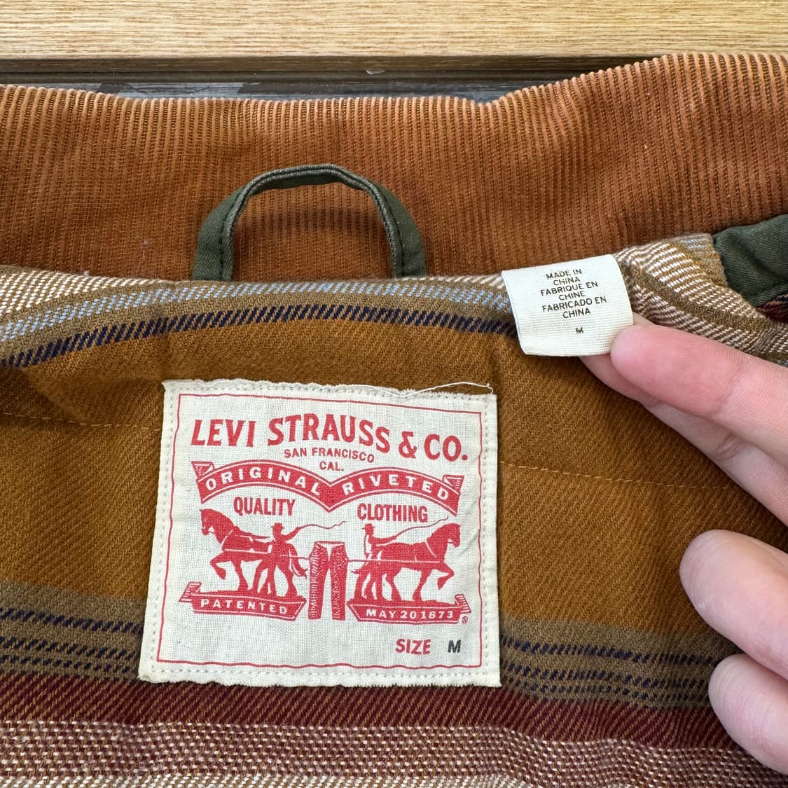 리바이스 왁스드 코튼 올리브 워크 자켓 (M) 상품이미지8