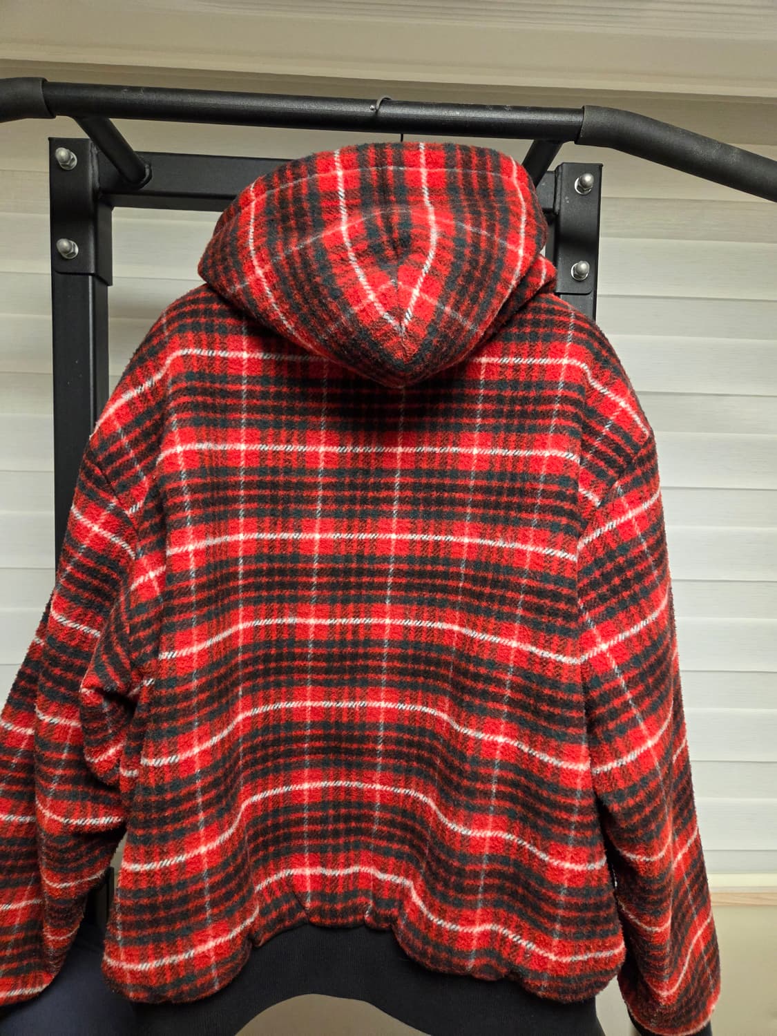 슈프림 플레이드 울 후드 워크 자켓 레드 XL 상품이미지5