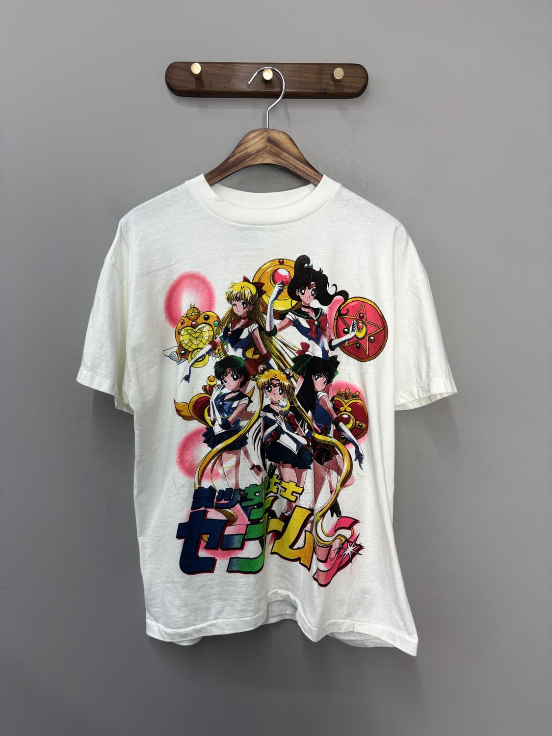 빈티지 USA 달의요정 세일러문 그래픽 화이트 반팔 A3774 상품이미지2