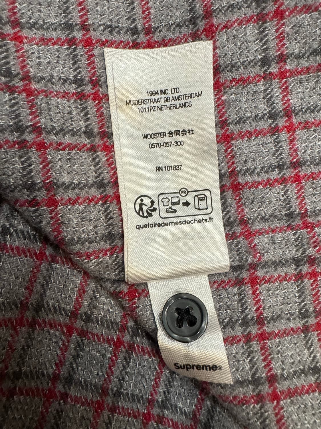 [L] 슈프림 x 언더커버 숏슬리브 플란넬 셔츠 그레이 플레이드 상품이미지10