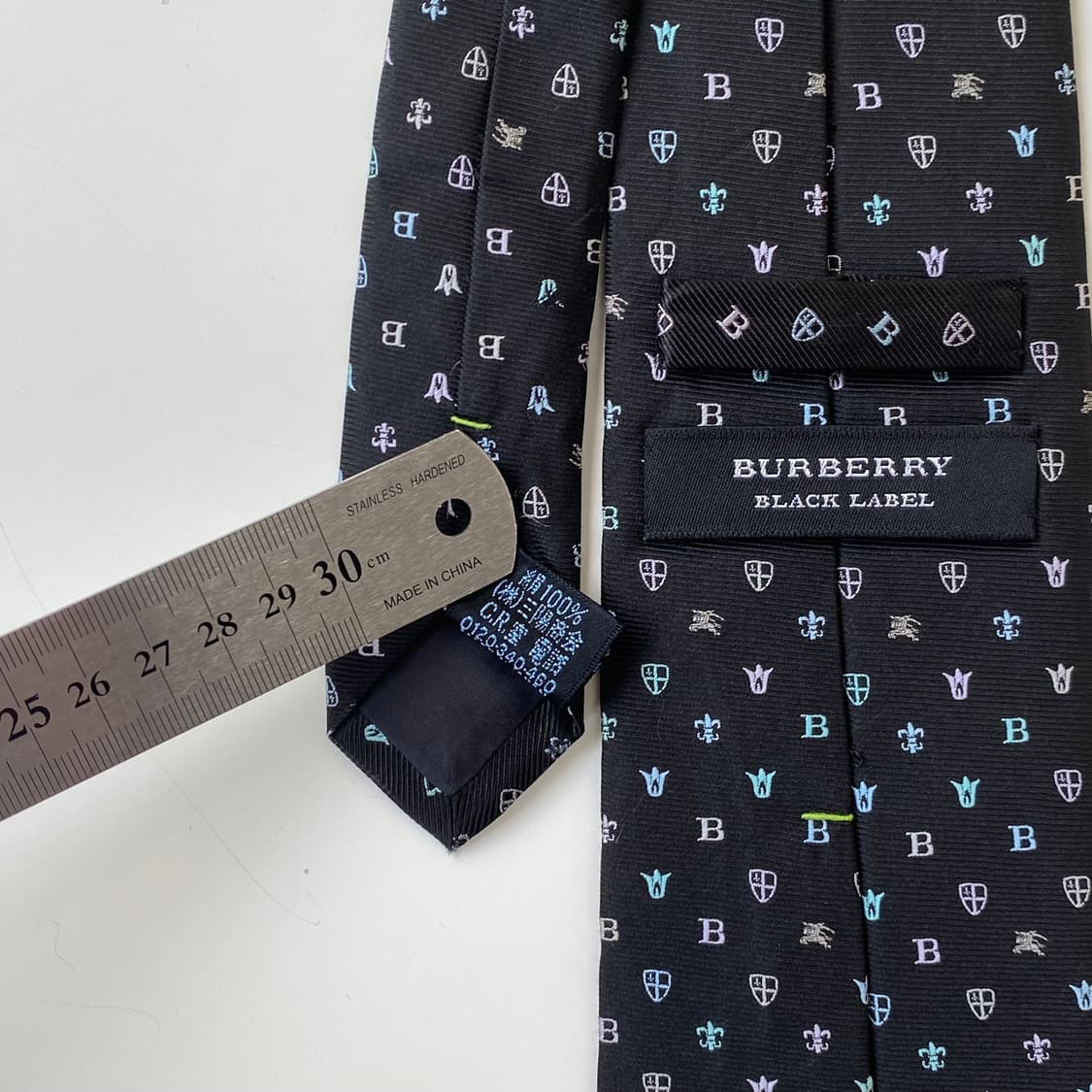 버버리 블랙 모노그램 명품 정품 넥타이 (Burberry) 상품이미지6