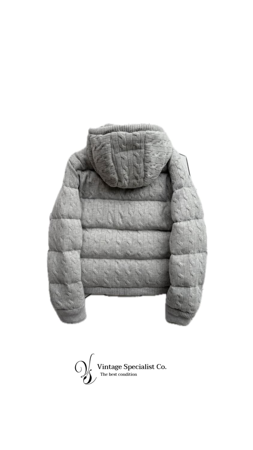 POLO 케이블 니트 후드 다운 코트 패딩 상품이미지2