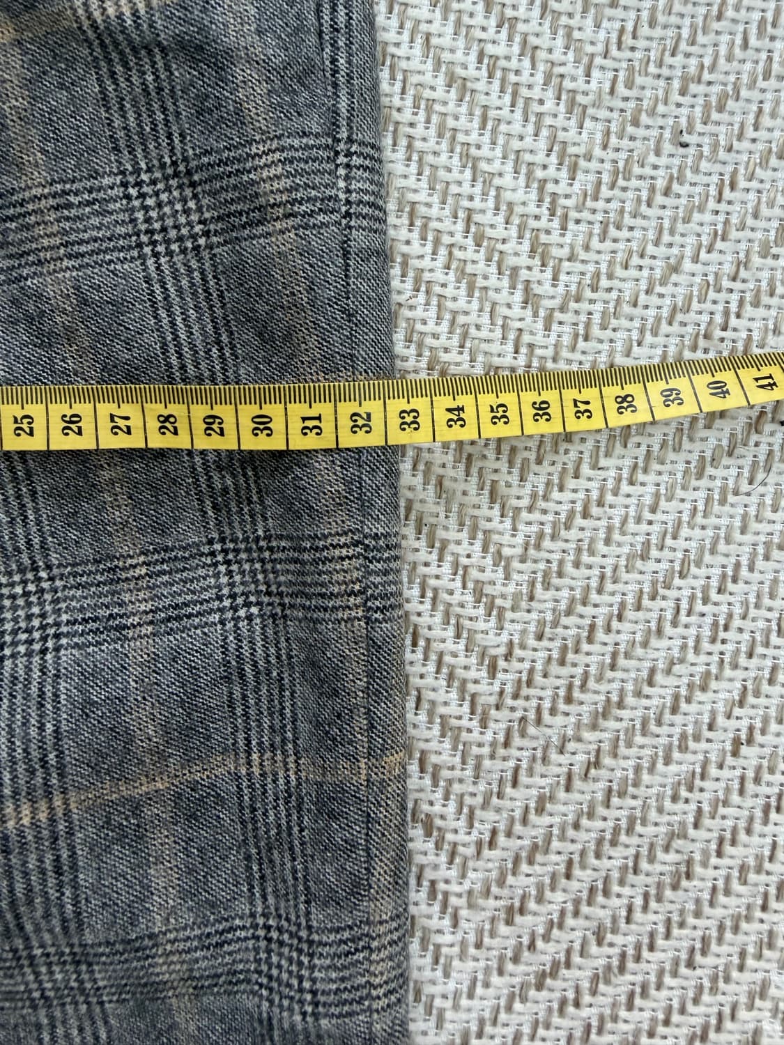 정품) 랑방 한섬 체크 패턴 슬랙스 바지 67(28) 상품이미지8