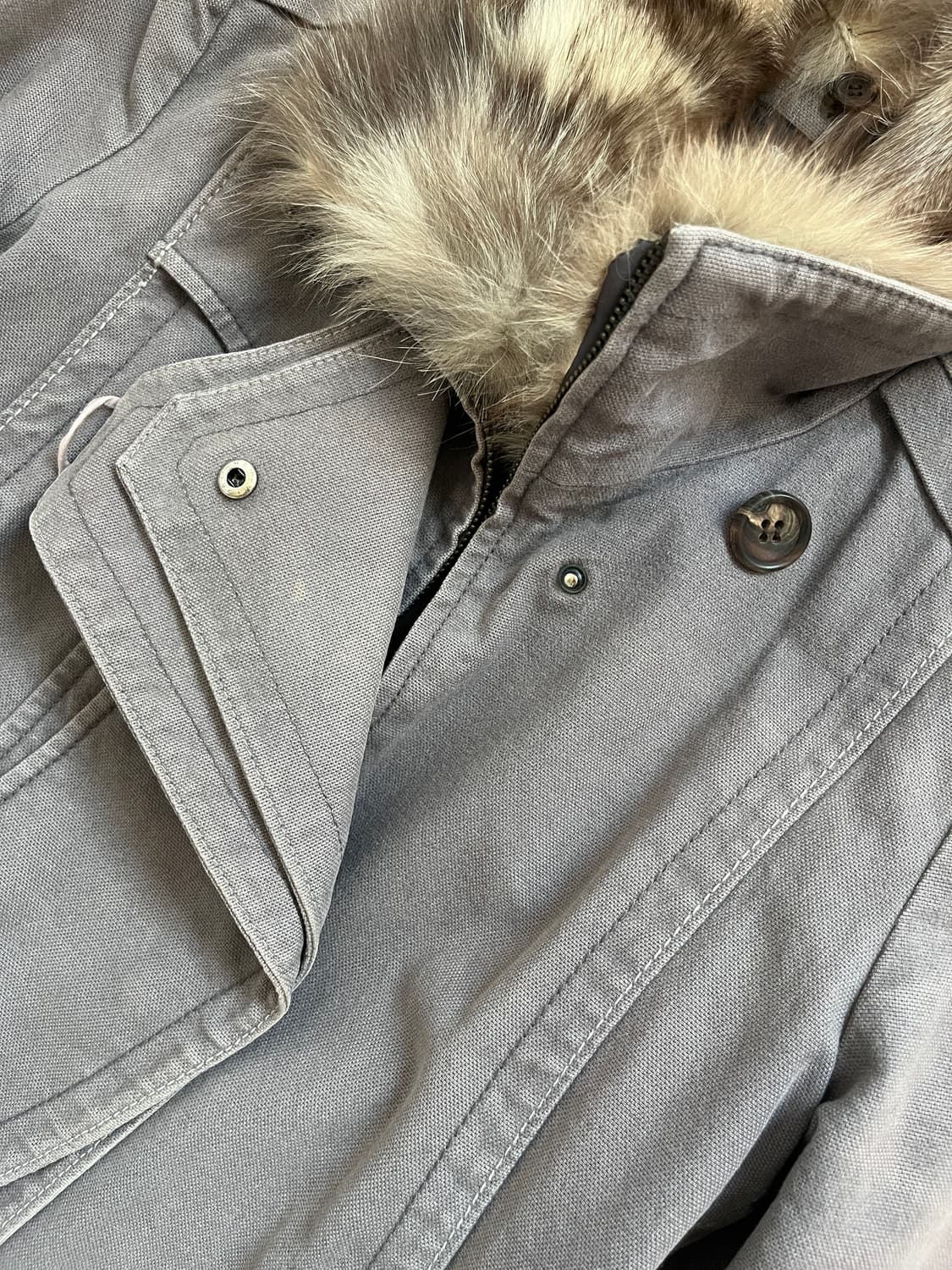 SYSTEM asymmetric washing denim jacket 상품이미지7