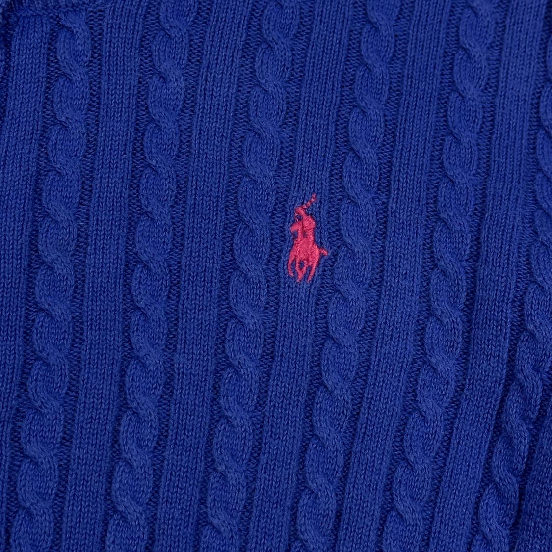 폴로 랄프로렌 포니 걸즈 블루 가디건 (실측 XXS 여성추천) 상품이미지3