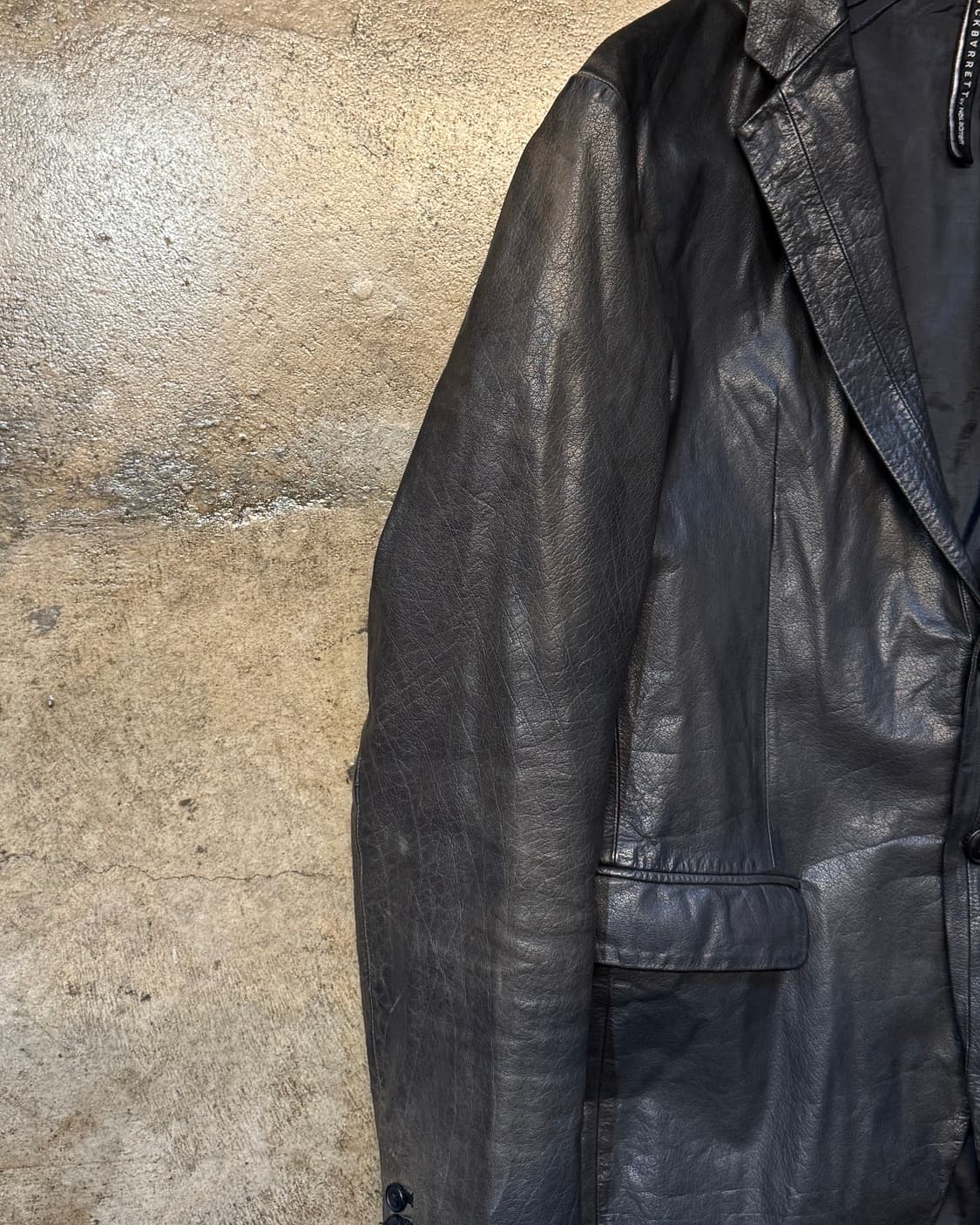 S ) Neil Barrett Faded Leather Jacket 상품이미지8
