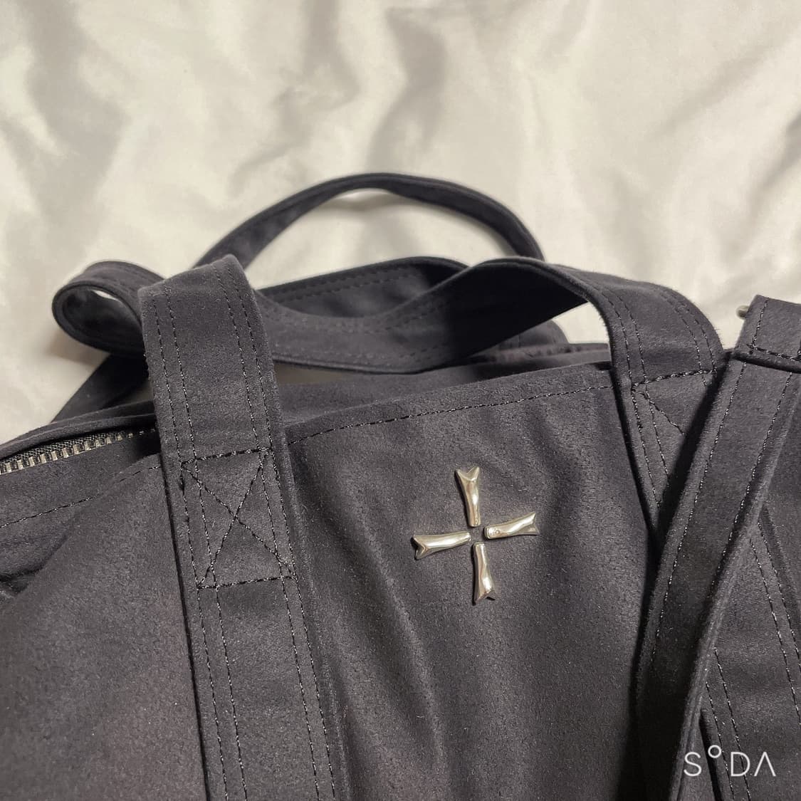 kahara 카하라 발레리나 백 미니 스웨이드 블랙 상품이미지4