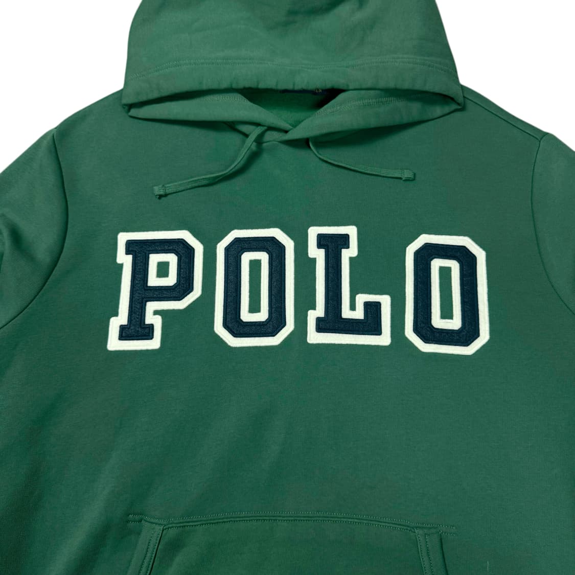 (L) 폴로 랄프로렌 QR라벨 로고 플리스 후디 그린 상품이미지2