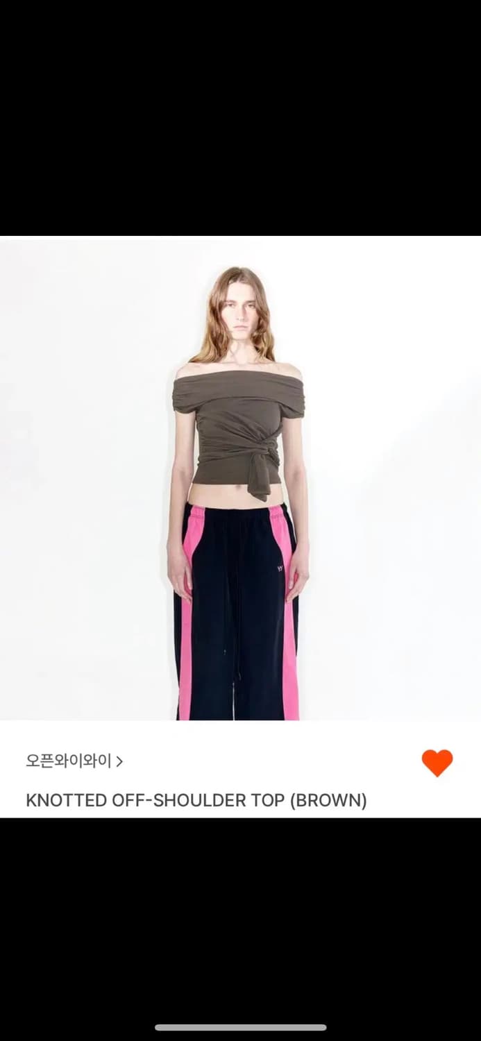 Openyy knotted off shoulder top 상품이미지1