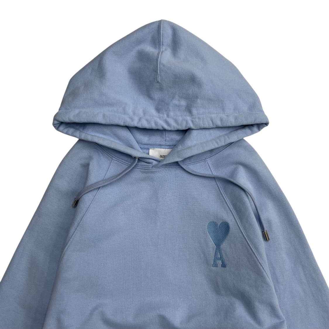 아미 베이비블루 하트로고 소라 후드 상품이미지4