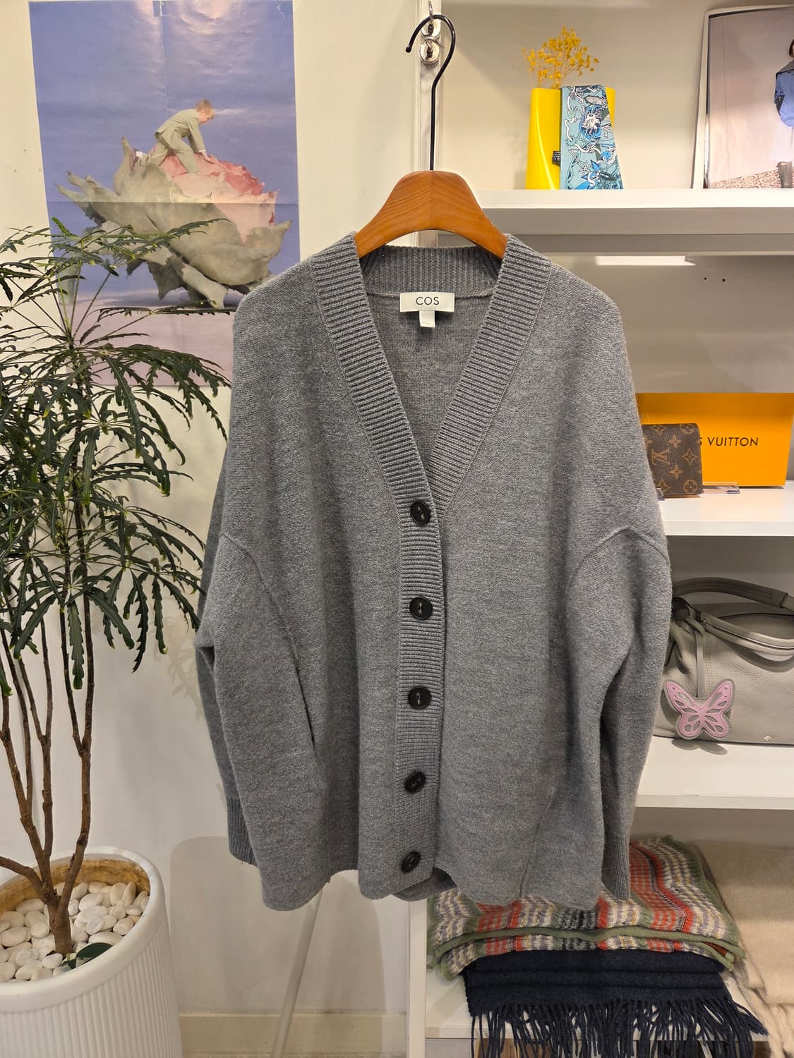 COS 코스 울100 벌룬소매 오버핏 가디건 상품이미지1