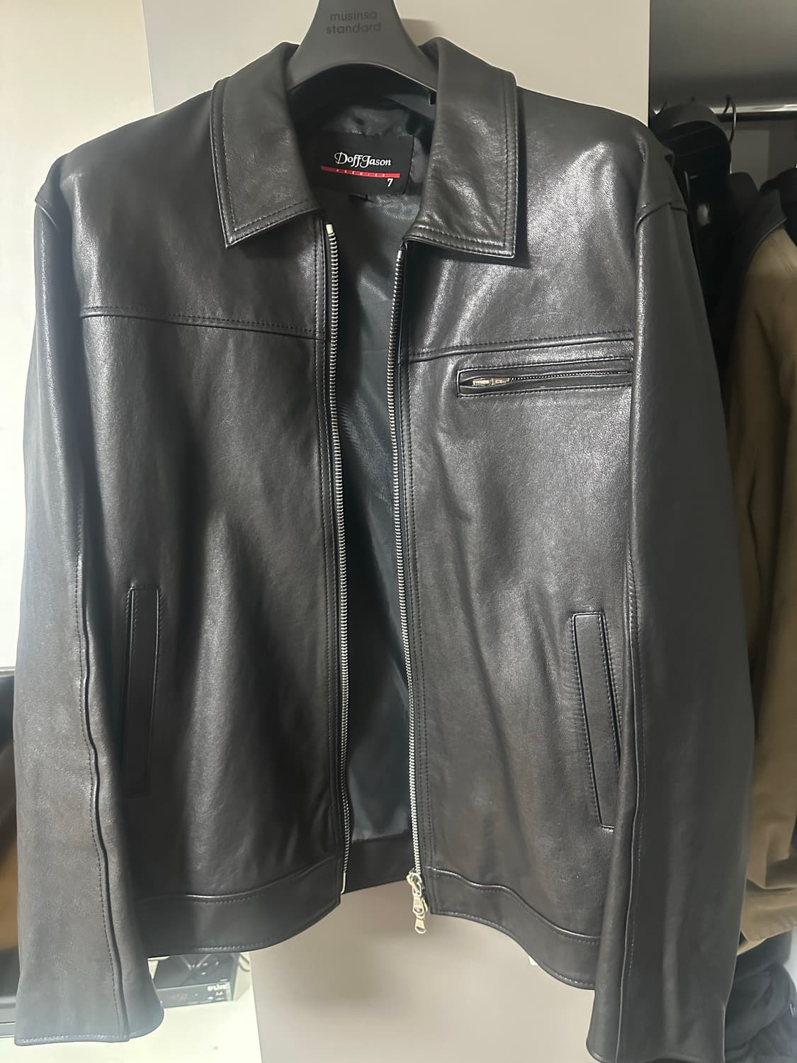 도프제이슨 프리미엄 램스킨 베지터블 싱글 자켓 상품이미지1