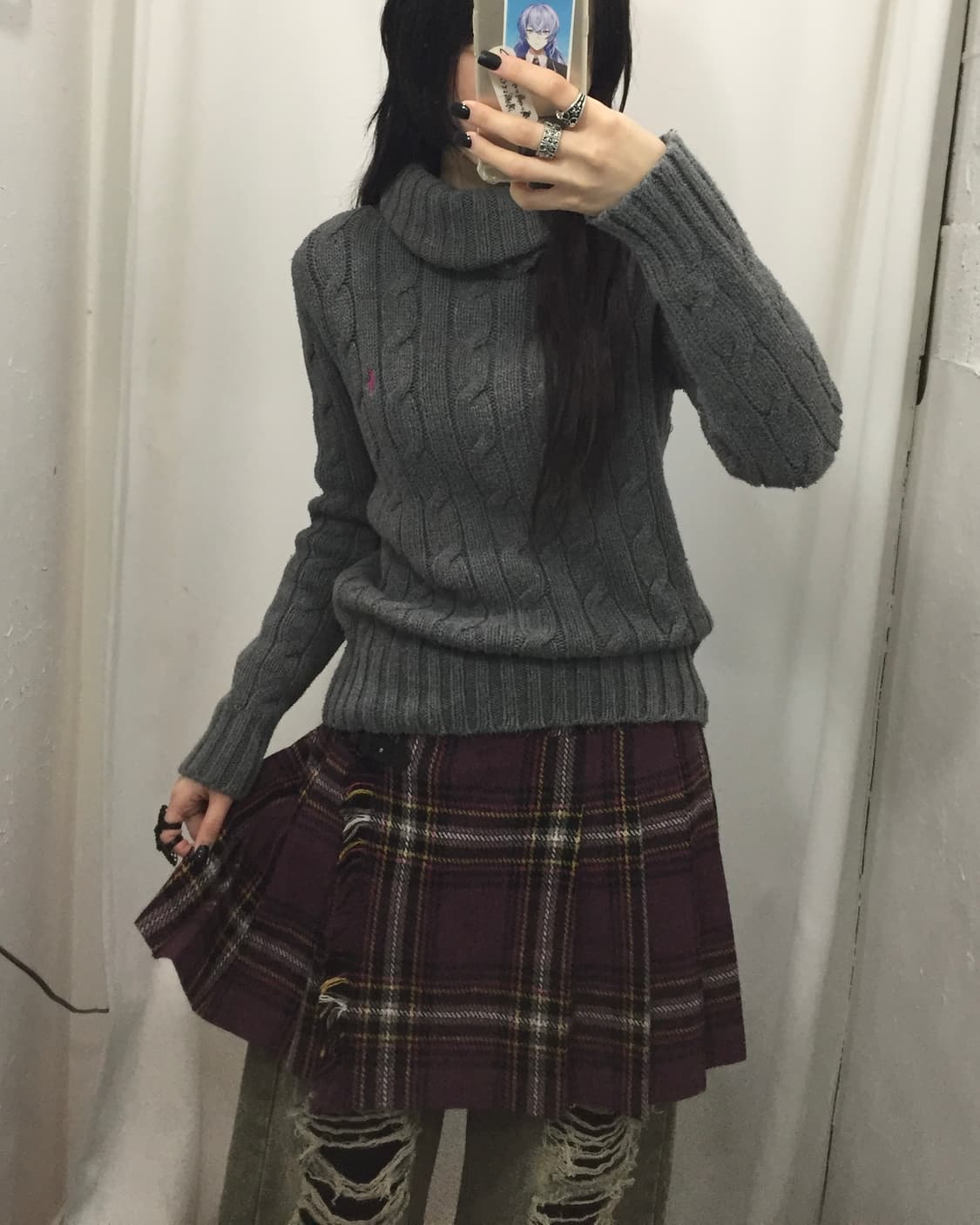 버버리 블루라벨 체크 스커트 🍄 상품이미지1