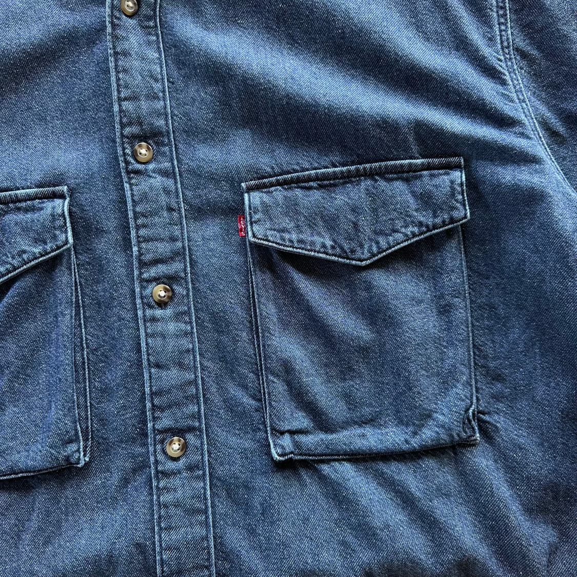 [L-XL]리바이스 Levi's 오버사이즈 데님 후드 셔츠 상품이미지5