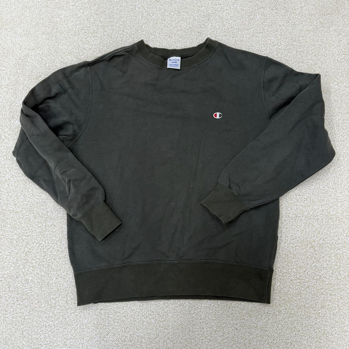 [L] 챔피온 기모 블랙 맨투맨 0102T1 상품이미지1