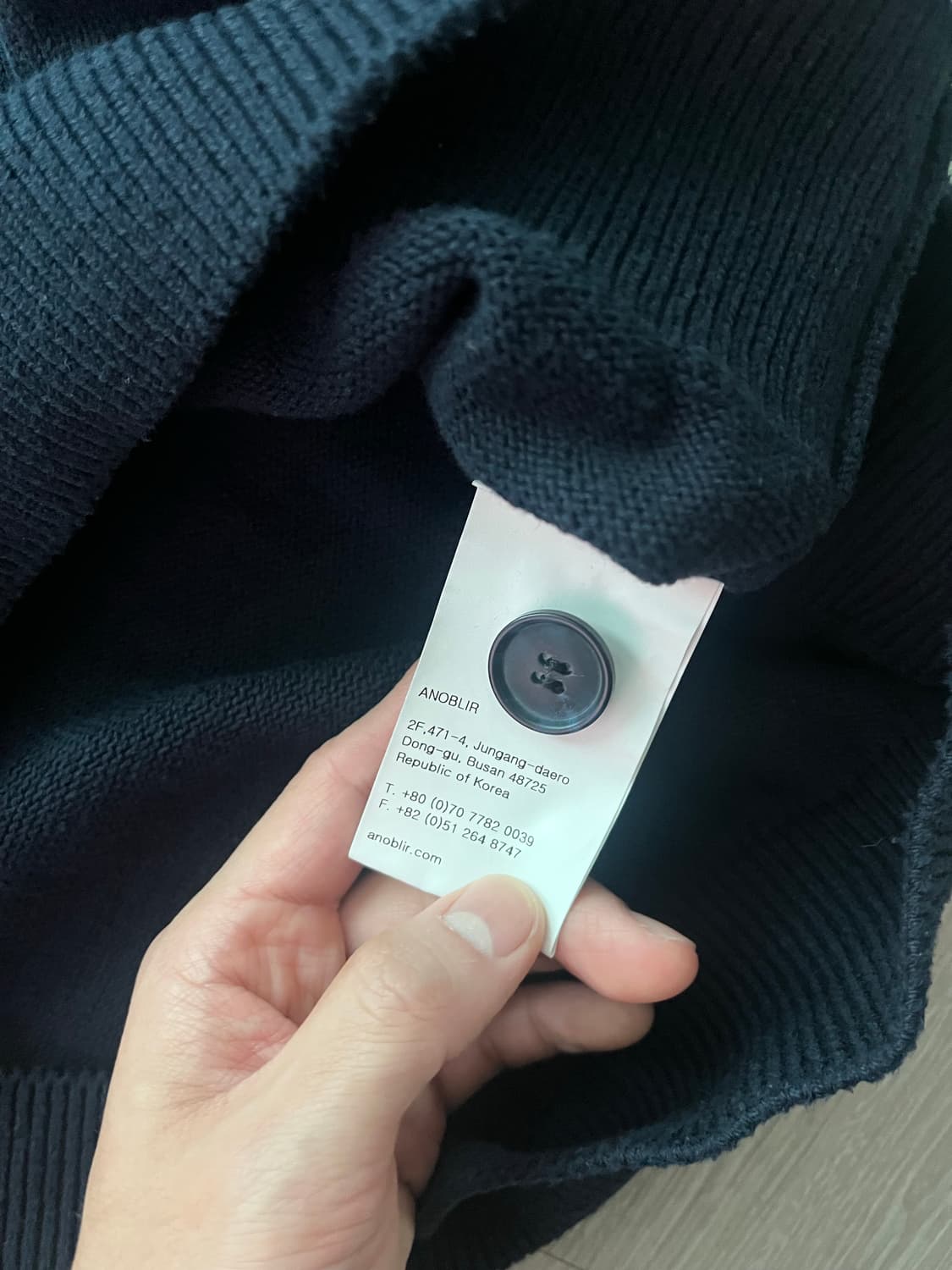 (새상품) 아노블리어 카라 니트 가디건 상품이미지7