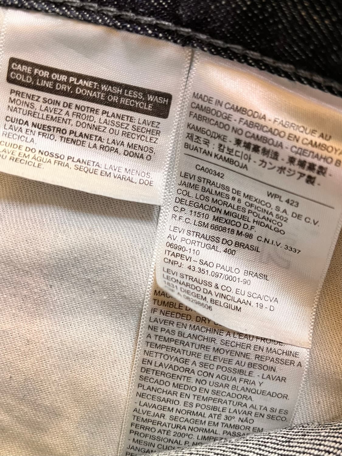 리바이스 508 데님팬츠 W34 L32 상품이미지5