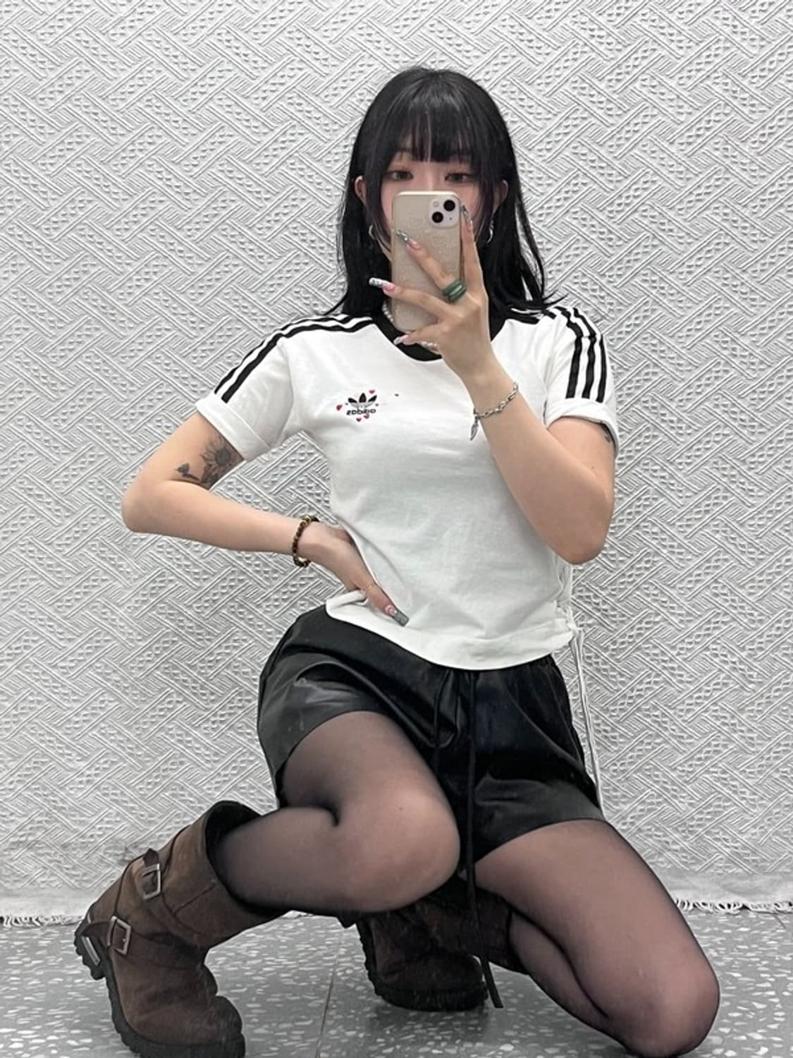 아디다스 발렌타인팩 하트팝 코르셋 리본 반팔티 S C12635 상품이미지2